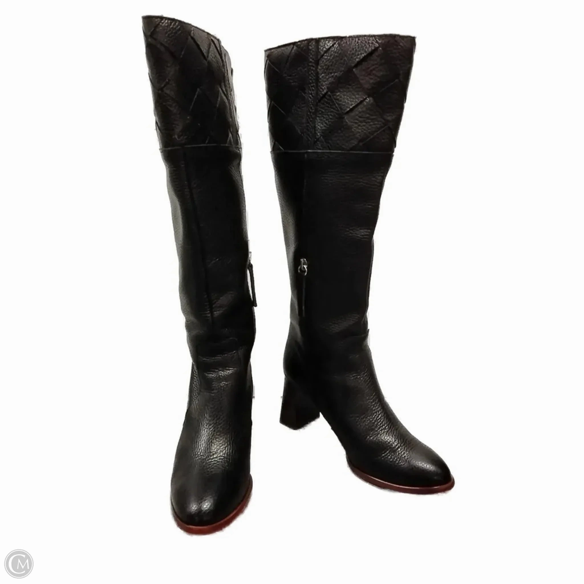 Boots Knee Heels By Clothes Mentor In Black, Size: 6.5 Wild Edge