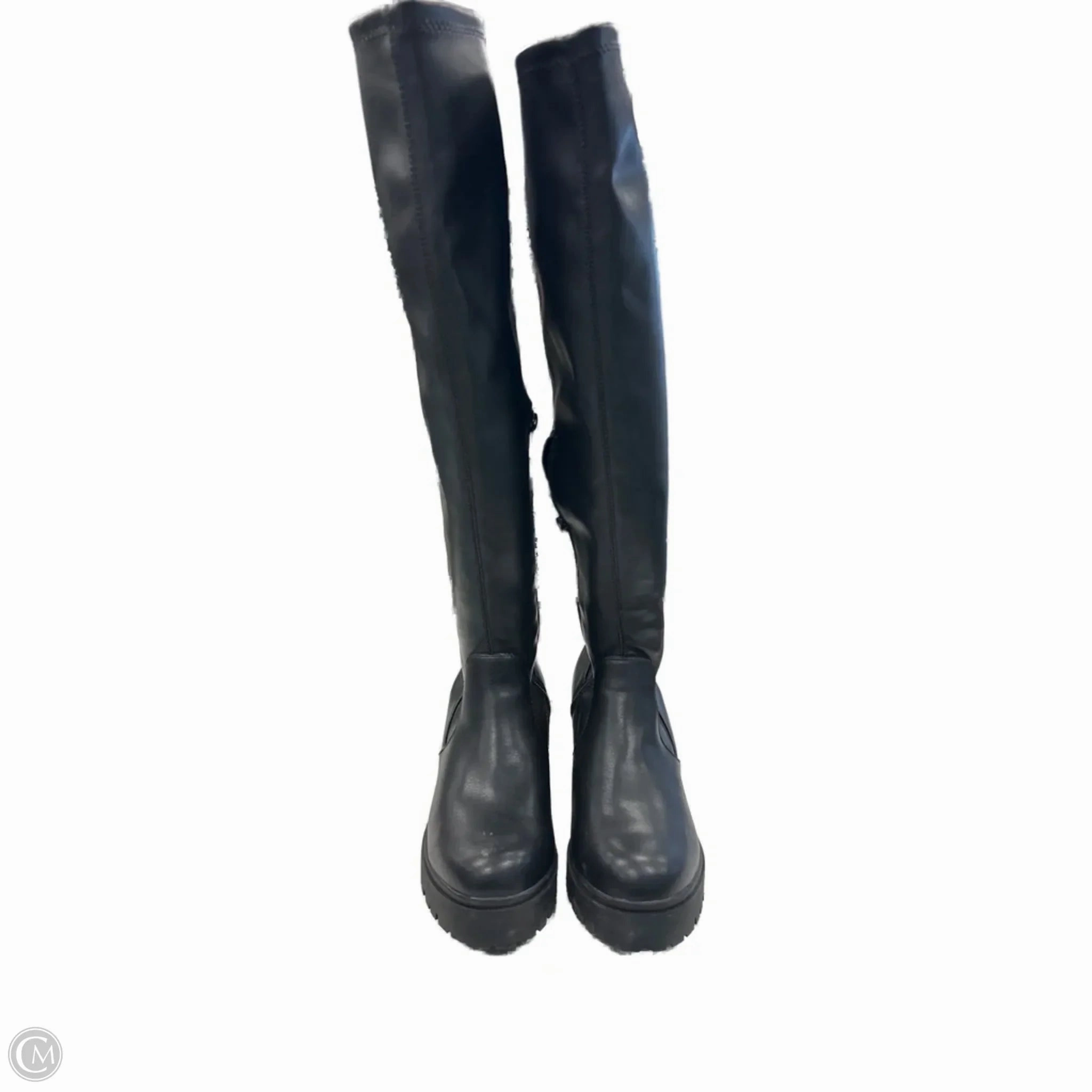 Custom Fit Boots Knee Heels By Clothes Mentor In Black, Size: 8.5