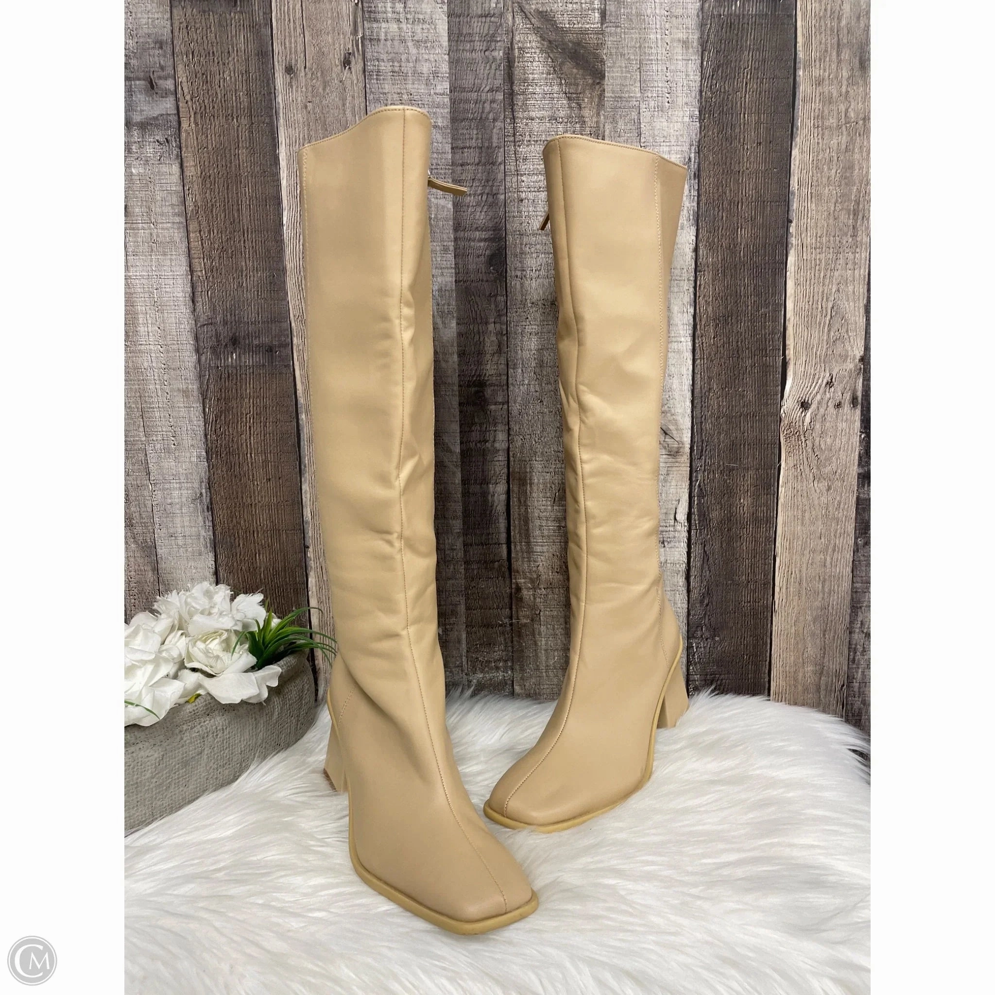 Boots Knee Heels By Cme In Tan, Size: 8 Minimalist Appeal quick dry