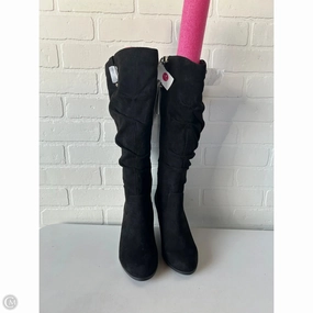 Traction Enhanced Base Cold Proof Boots Knee Heels By Dr Scholls In Black, Size: 8.5