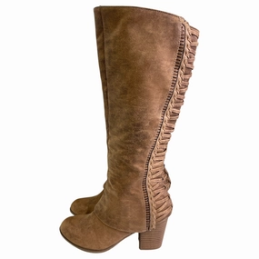 Insulated Morning Walk BOOTS KNEE HEELS by FERGALICIOUS In BROWN, Size: 7.5