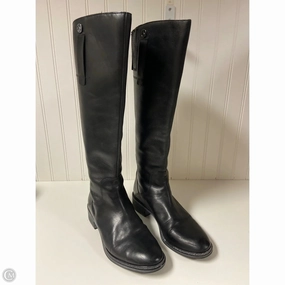 Heat-resistant Boots Knee Heels By Franco Sarto In Black, Size: 7