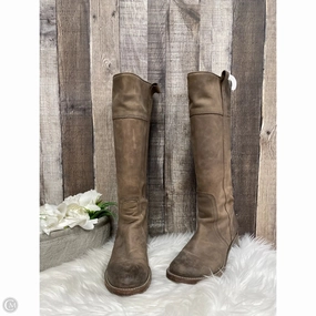 Rainy Day Boots Knee Heels By Halogen In Taupe, Size: 6.5