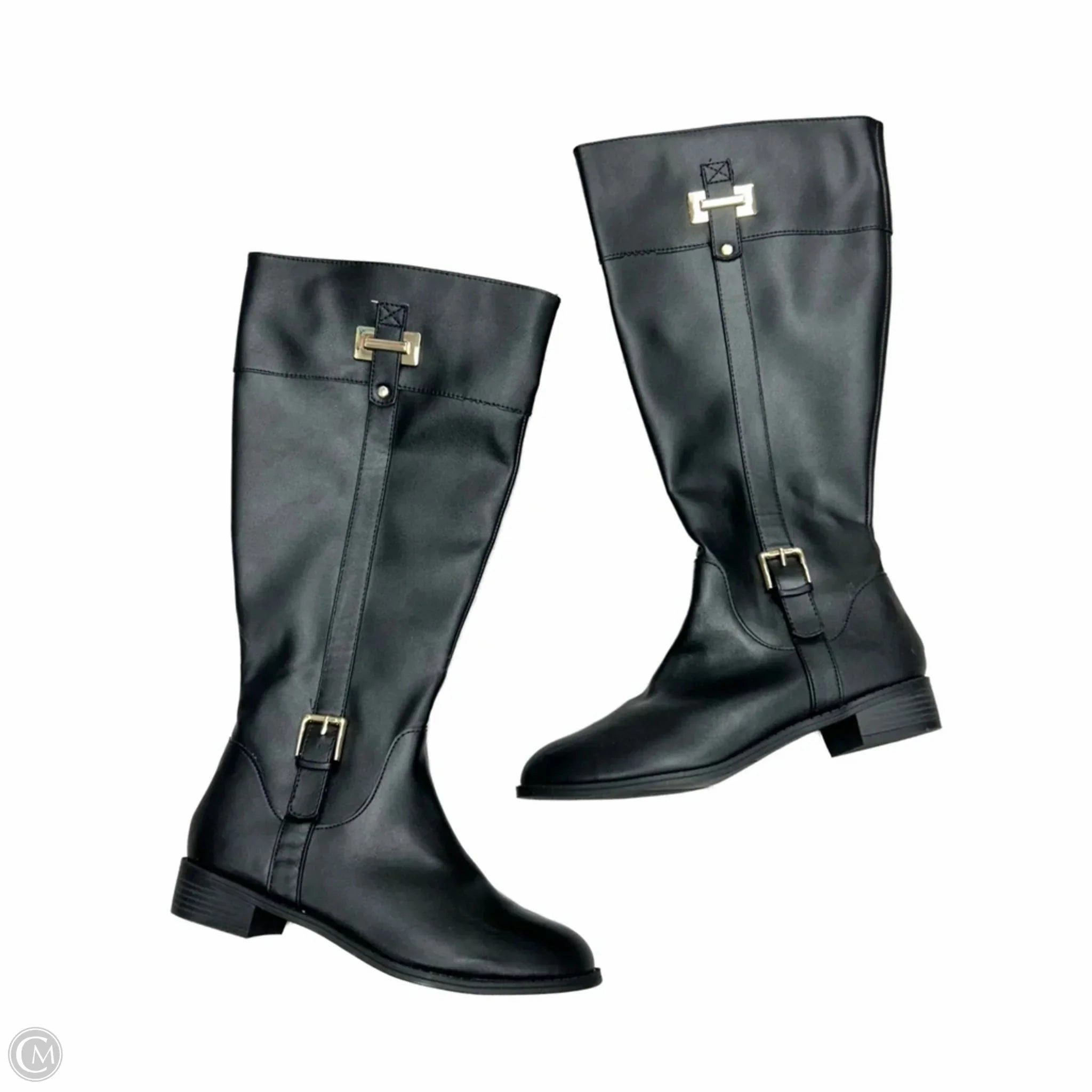 Boots Knee Heels By Karen Scott In Black, Size: 9 Weather Ready