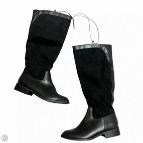 Boots Knee Heels By Liz Claiborne In Black, Size: 6 Anti Odor Work Commute Chain Touch