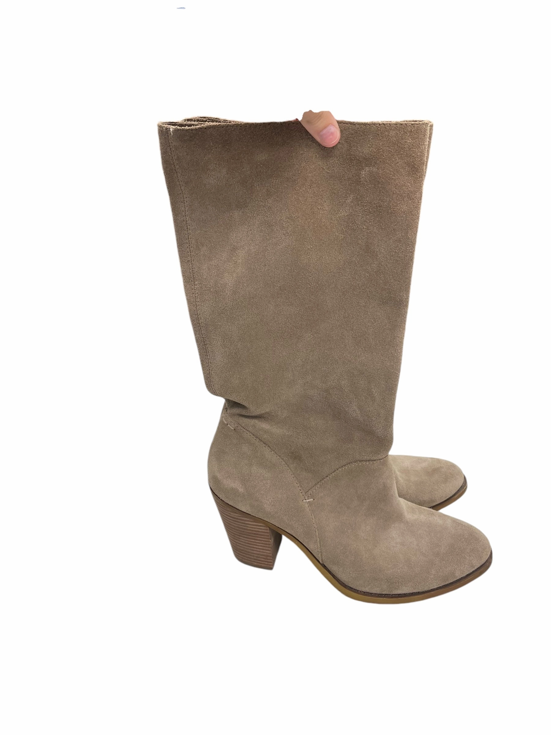 Fashionable Utility Breathable Windy Weather Boots Knee Heels By Lucky Brand In Brown, Size: 9.5