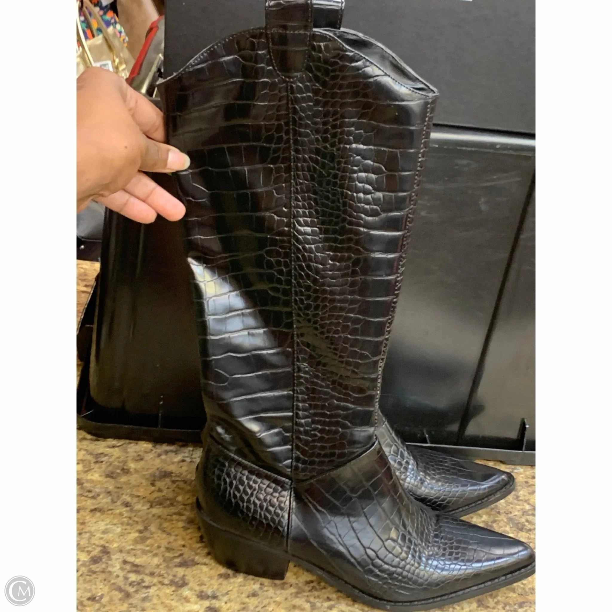 Boots Knee Heels By Nasty Gal In Black, Size: 7 Long Haul Rugged Built Work Commute