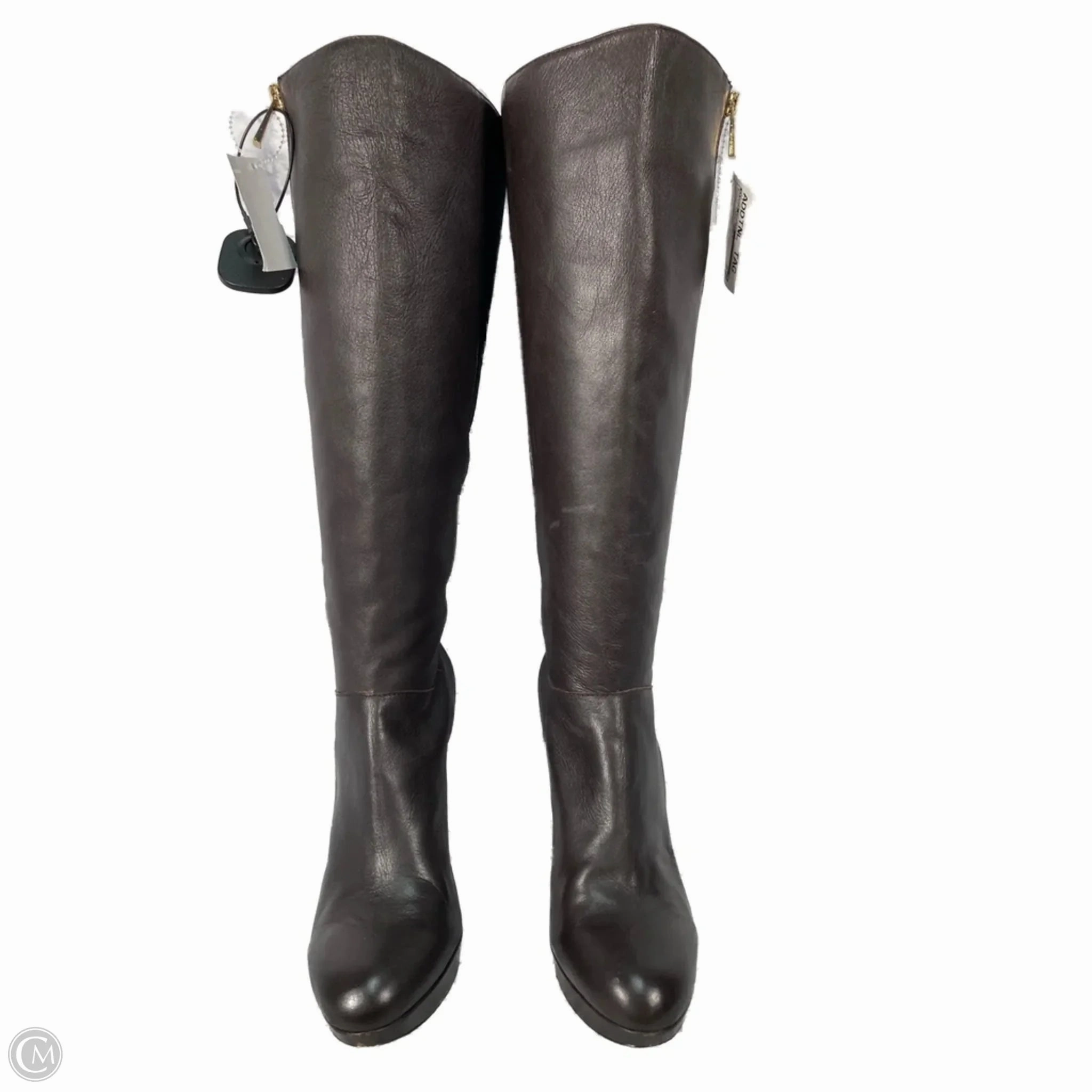 Boots Knee Heels By Vince Camuto In Brown, Size: 9.5 Protective Finish Urban Commute Stable