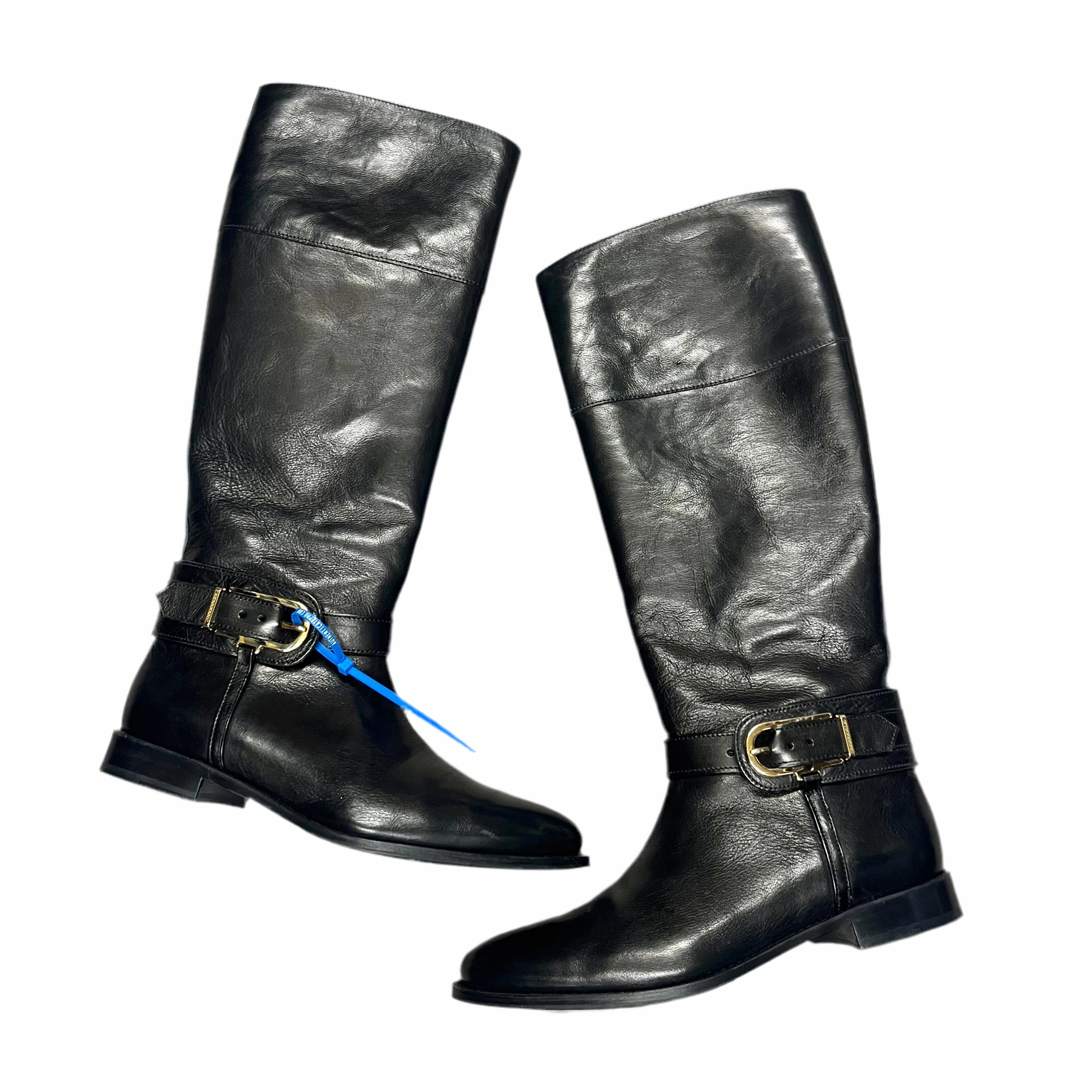 Boots Luxury Designer By Burberry In Black, Size: 9 Frost Safe