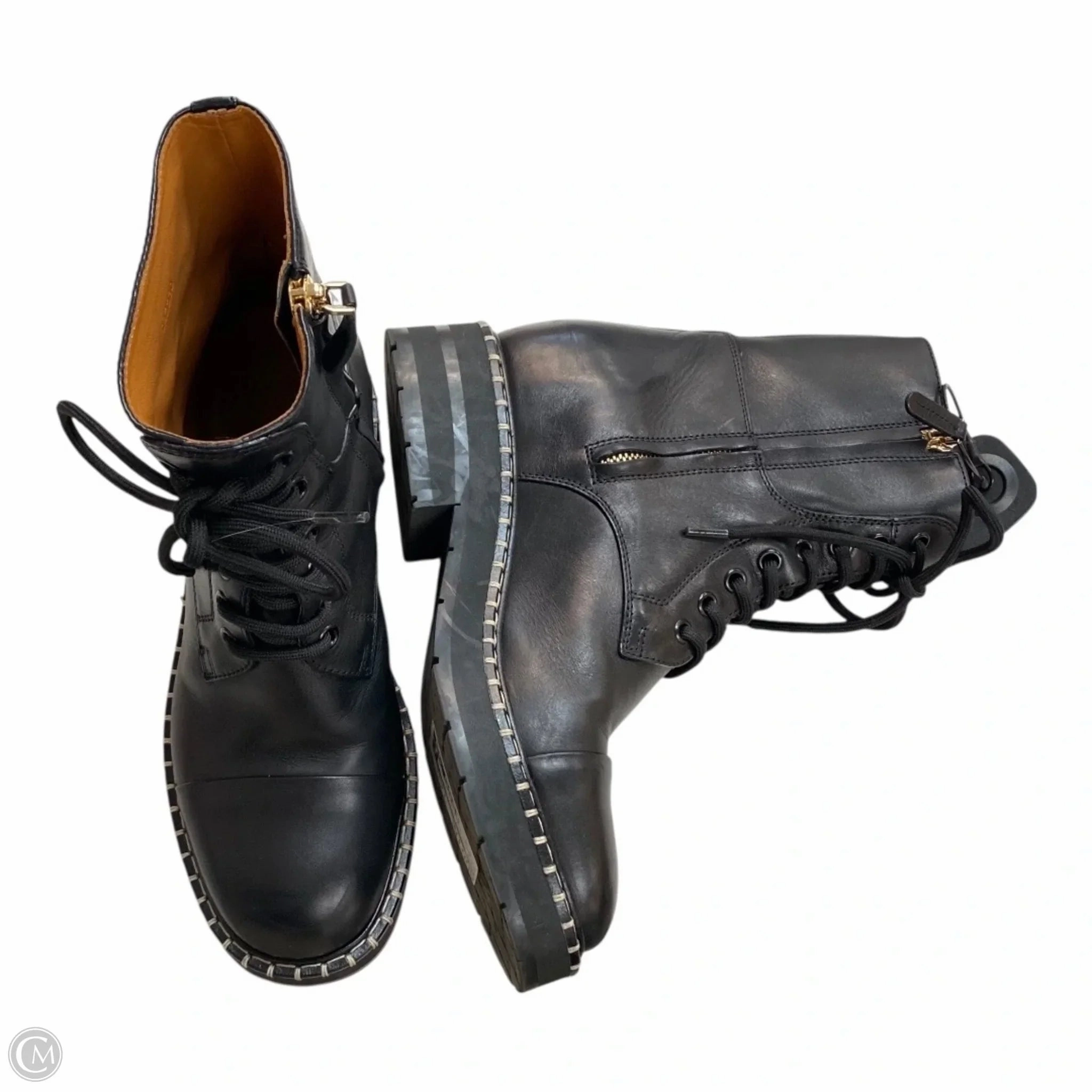 Club Night Boots Luxury Designer By Chloe In Black, Size: 6.5