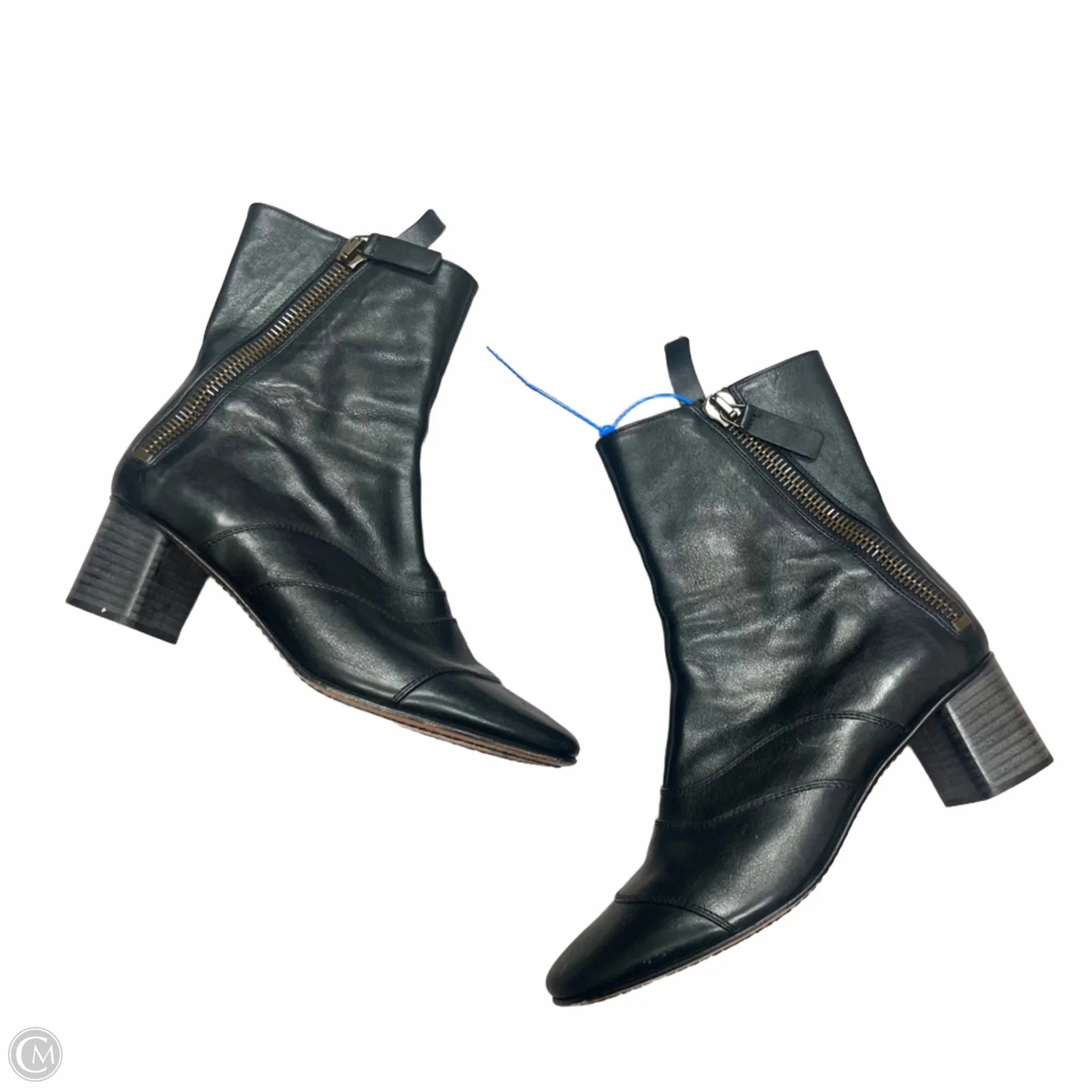 Boots Luxury Designer By Chloe In Black, Size: 8.5 Heritage Line