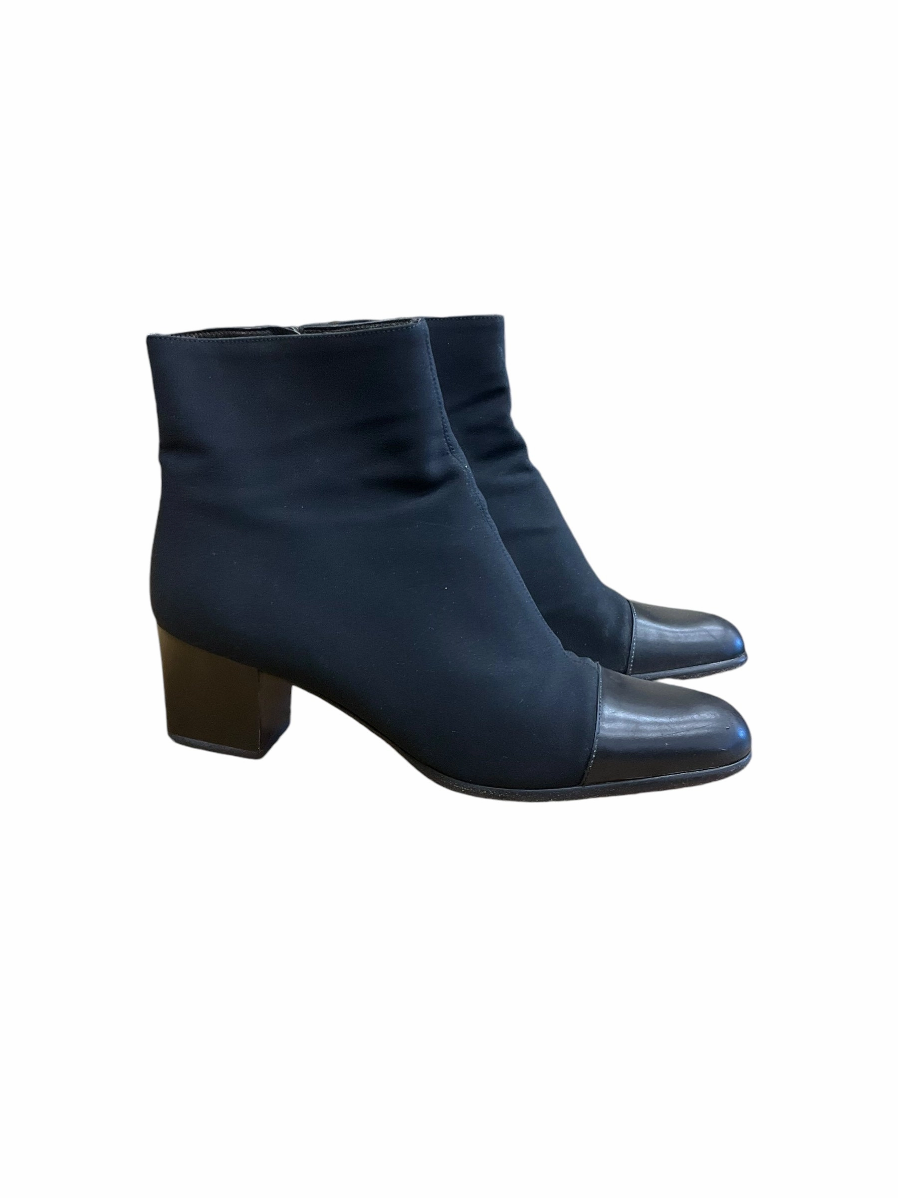 Boots Luxury Designer By Ferragamo In Black, Size:7 Comfort Cushion Young Mood