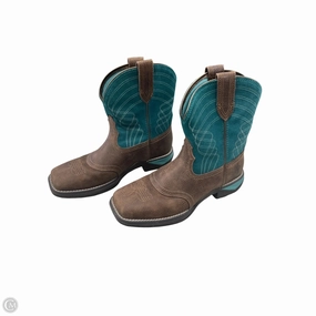 Boots Western By Ariat In Blue & Brown, Size: 8 Sweat Wicking