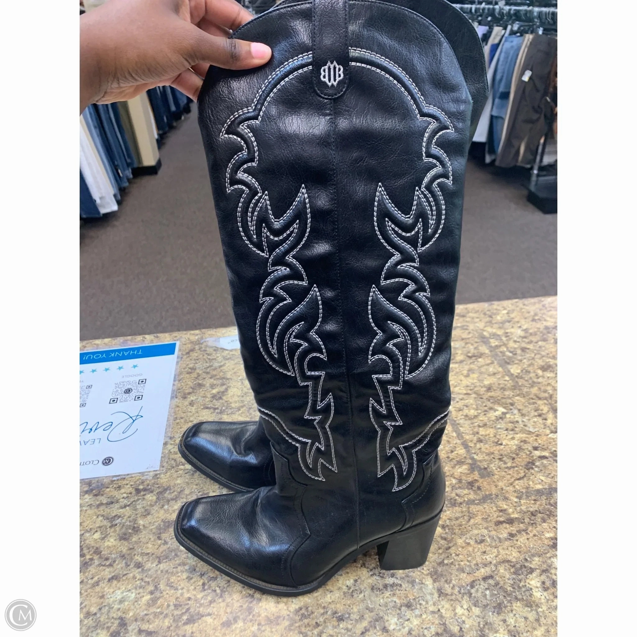 Comfortable Walk Boots Western By Clothes Mentor In Black, Size: 10