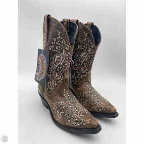Boots Western By Clothes Mentor In Brown, Size: 9.5 Protective Design