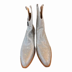 Easy To Clean Boots Western By Clothes Mentor In Silver, Size:9.5