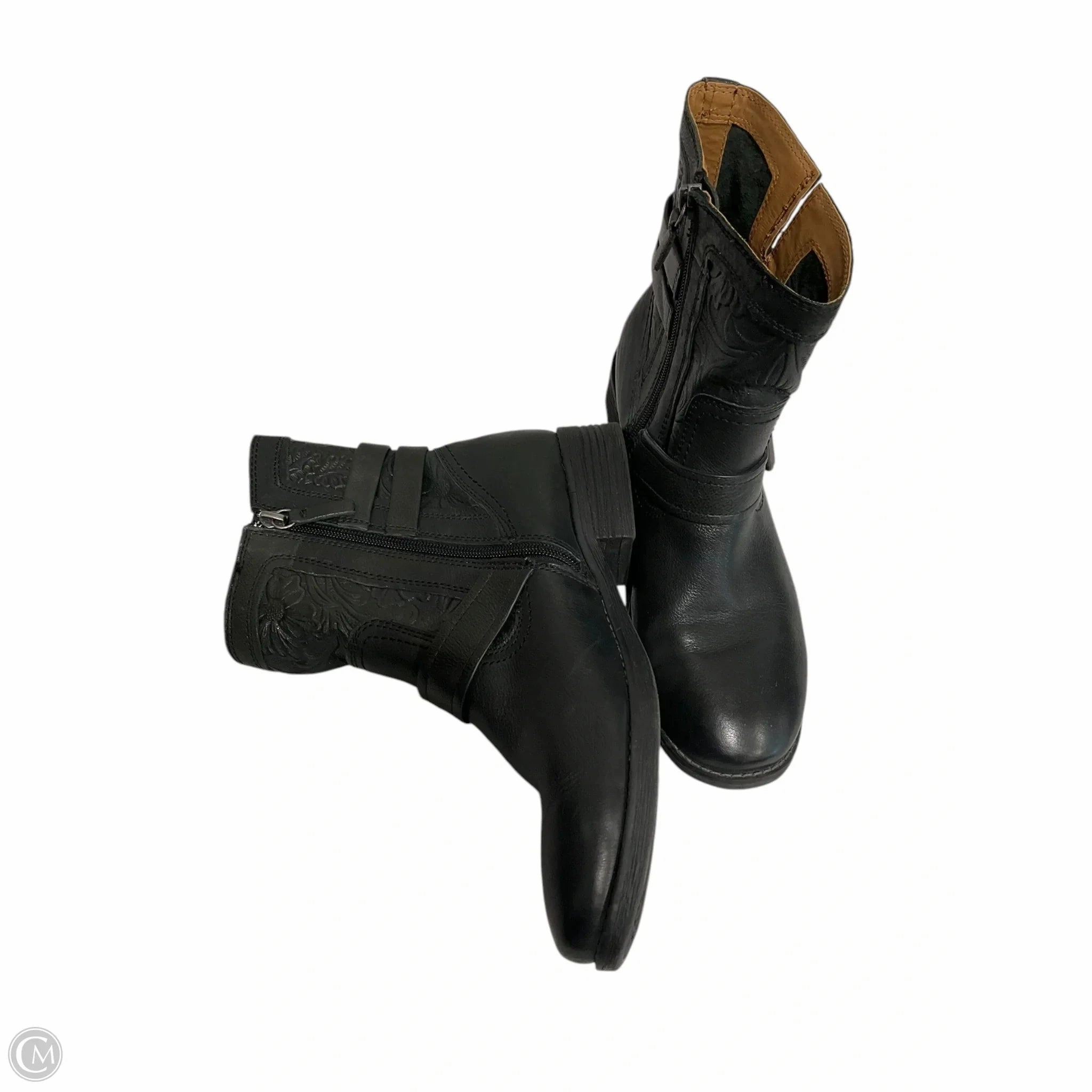 Biking Trip Boots Western By Comfortiva In Black, Size: 8.5