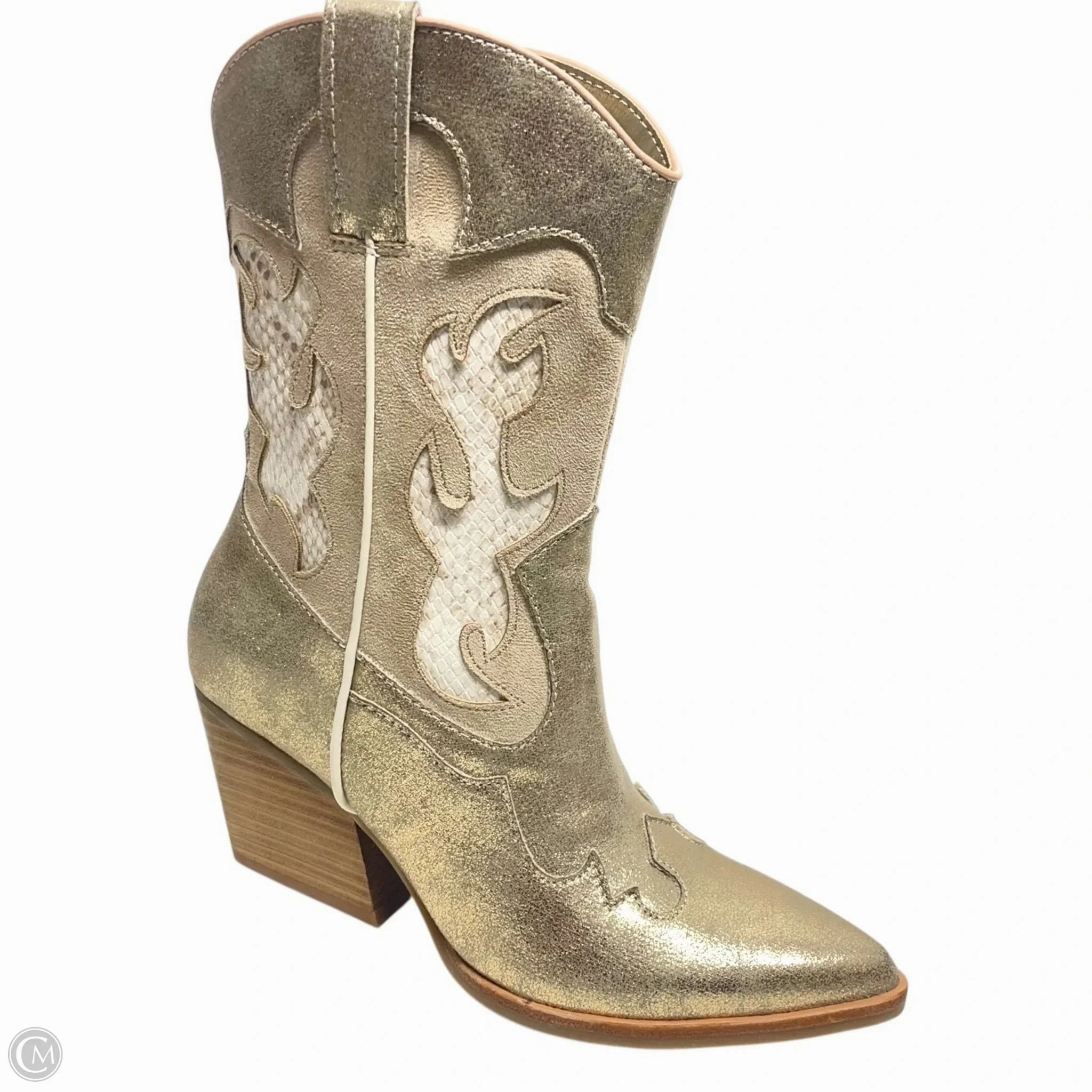 Padded Interior Windy Weather Boots Western By Dolce Vita In Gold, Size: 7