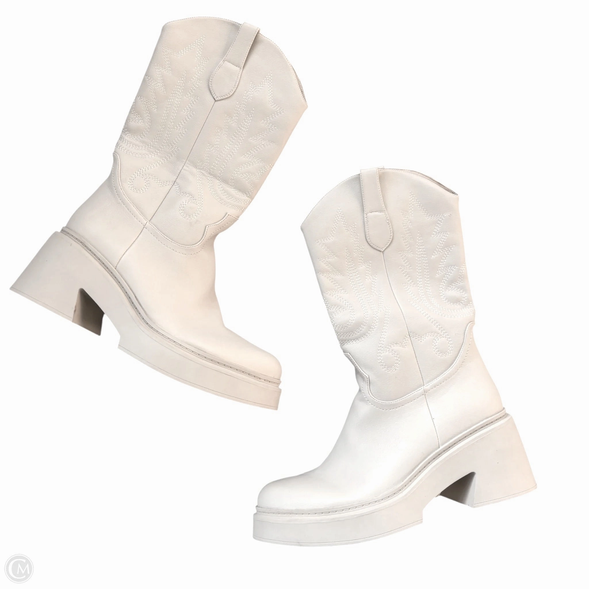 Boots Western By Lumiere In White, Size: 8.5 Premium Material
