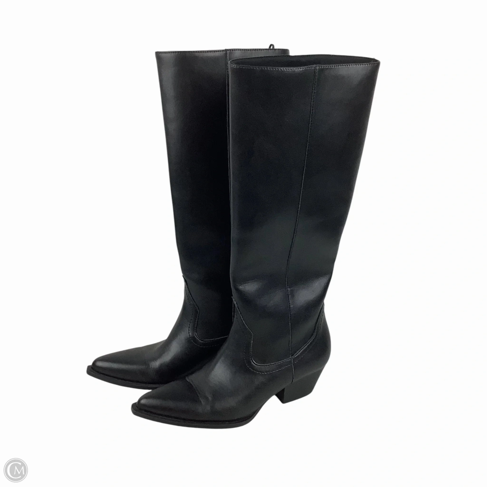 Boots Western By Zara In Black, Size: 6.5 (37) Slip-On Style Long distance