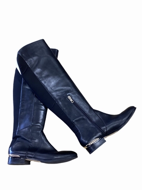 Fashion Fit Boots Knee Flats By Ann Taylor In Black, Size: 9