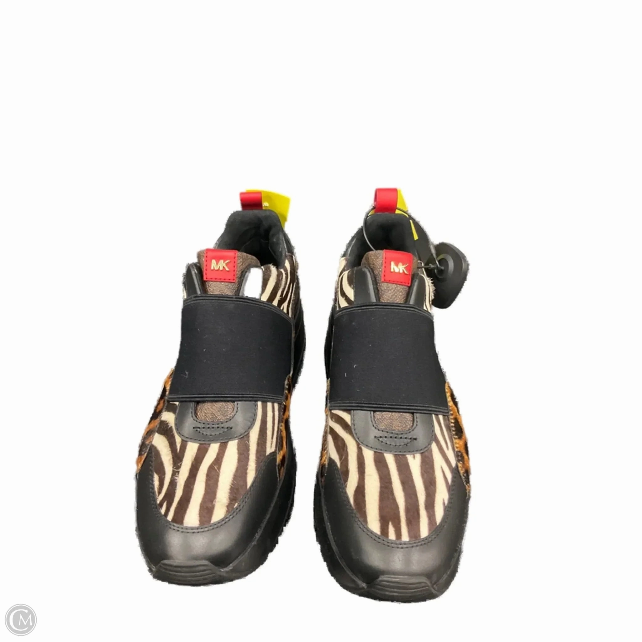 Impact Resistance Shoes Designer By Michael Kors In Animal Print, Size: 8