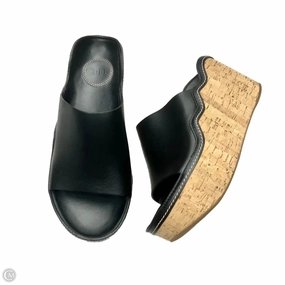 Sandals Luxury Designer By Chloe In Black, Size: 8.5 Denim Cool