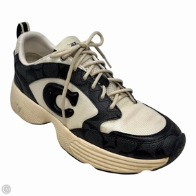 All Day Comfort Safe Land Strider Sneaker Shoes Designer By Coach In Black & Cream, Size: 7.5