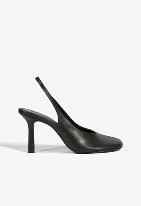 Brigitte Sling Leather Pump Heel Safe