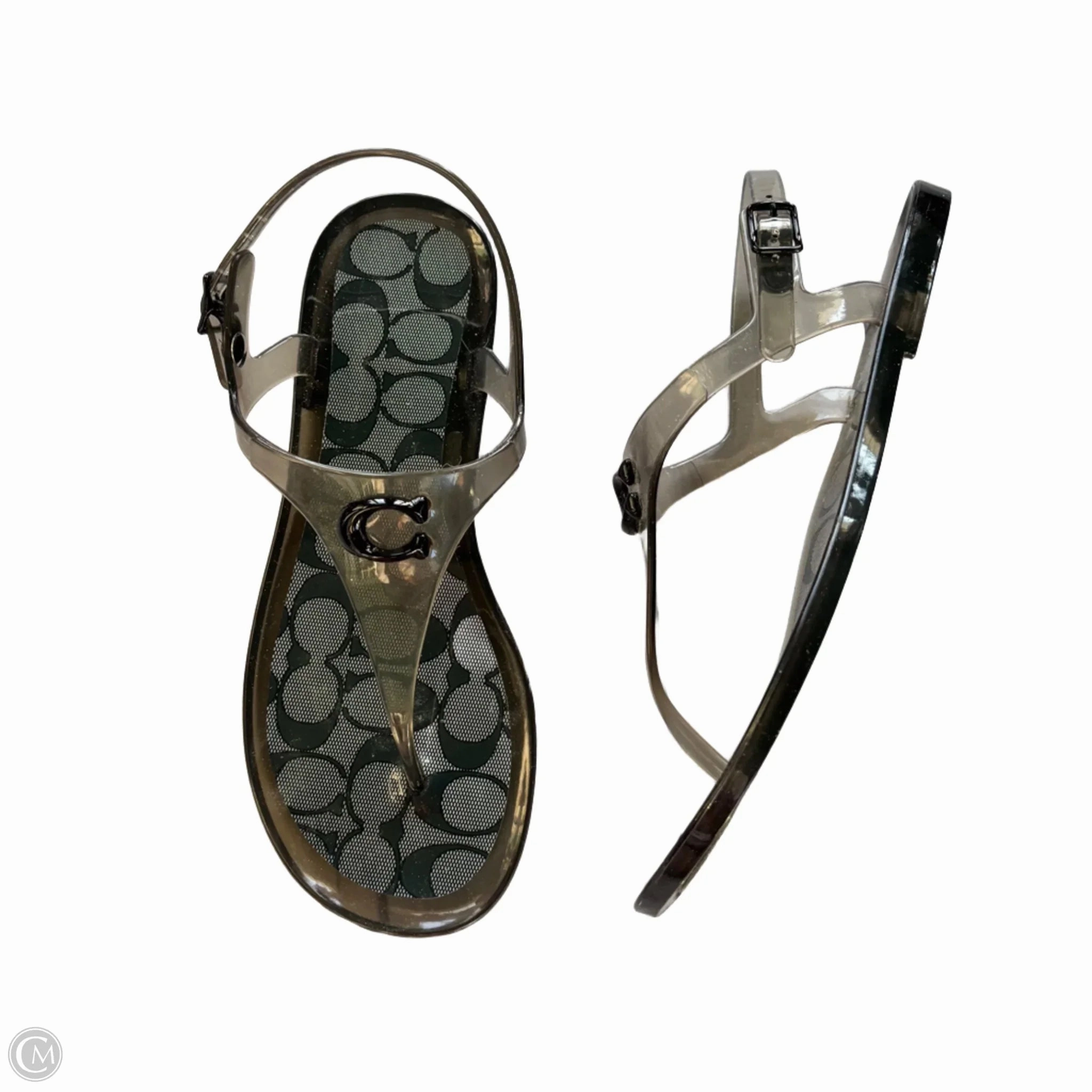 Sandals Designer By Coach In Black, Size: 7 Slip Resistant Traction Sand Move