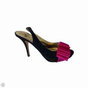 Beauty Walk Trend Hot Sandals Designer By Kate Spade In Black & Pink, Size: 8.5