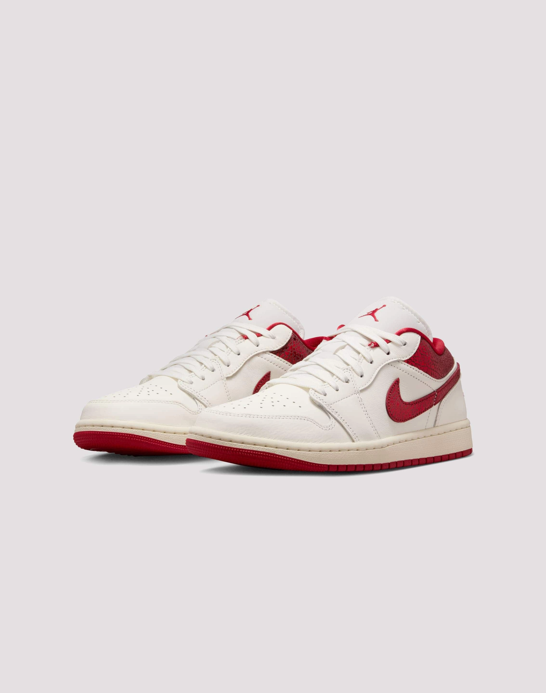 Jordan 1 Low SE "Sail/Varsity Red/Team Red" Metal Edge Roomy Toe Box