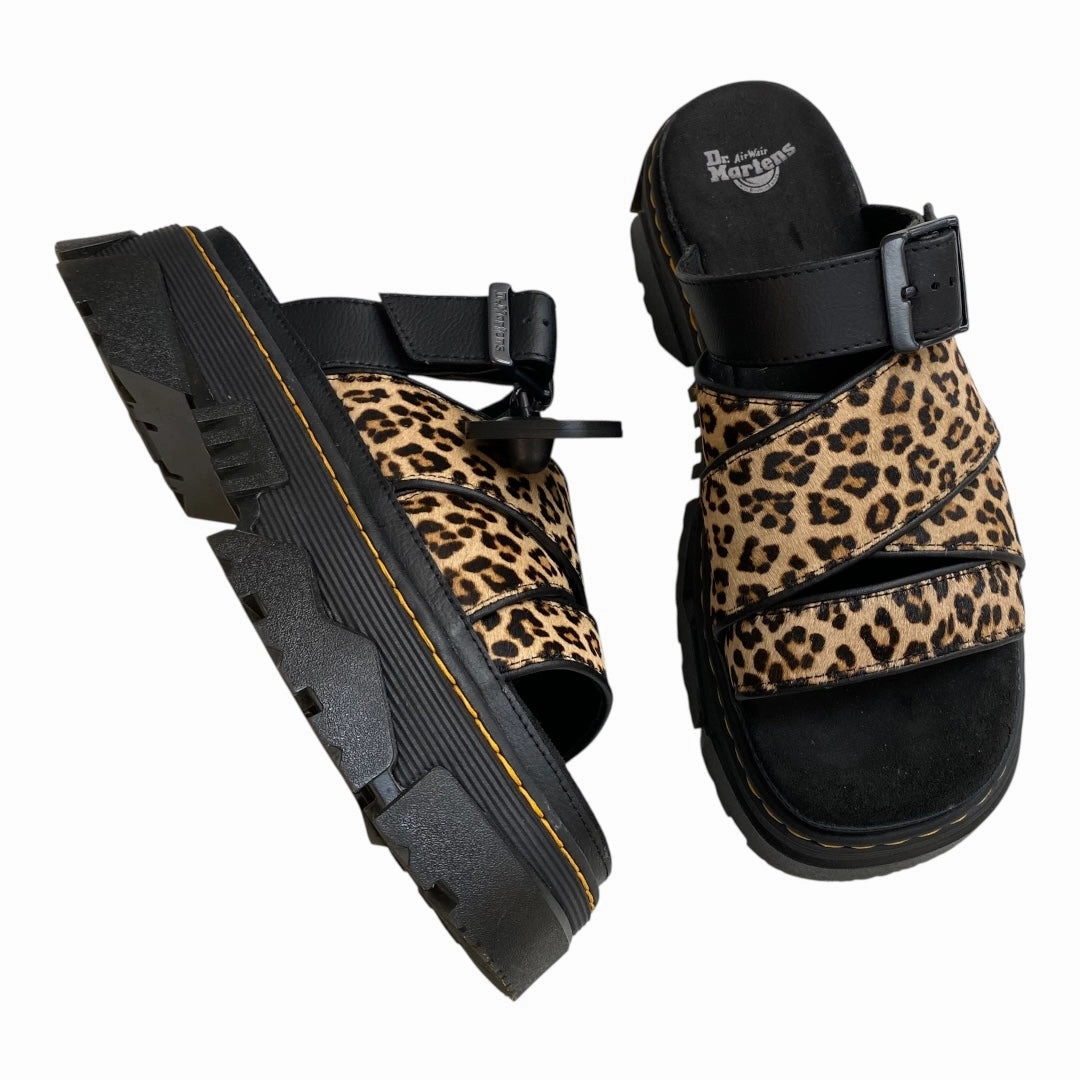 Airflow Ventilation Channels mud proof Sandals Designer By Dr Martens In Animal Print, Size:10