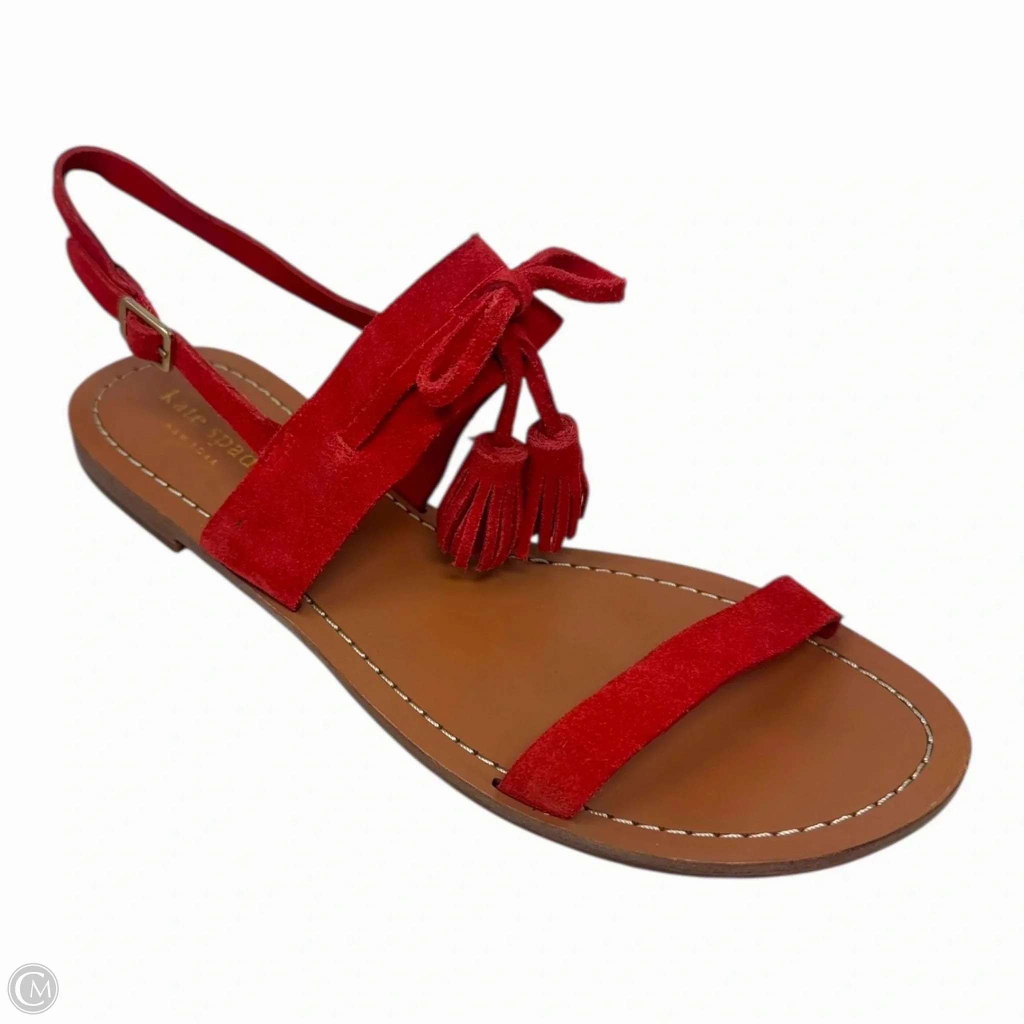 Carlita Tassel Sandals Designer By Kate Spade In Orange, Size: 9 Feather Light City Adventure