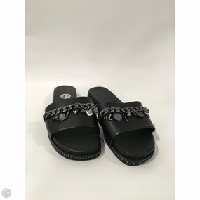 Flexible Sandals Designer By Karl Lagerfeld In Black, Size: 9.5