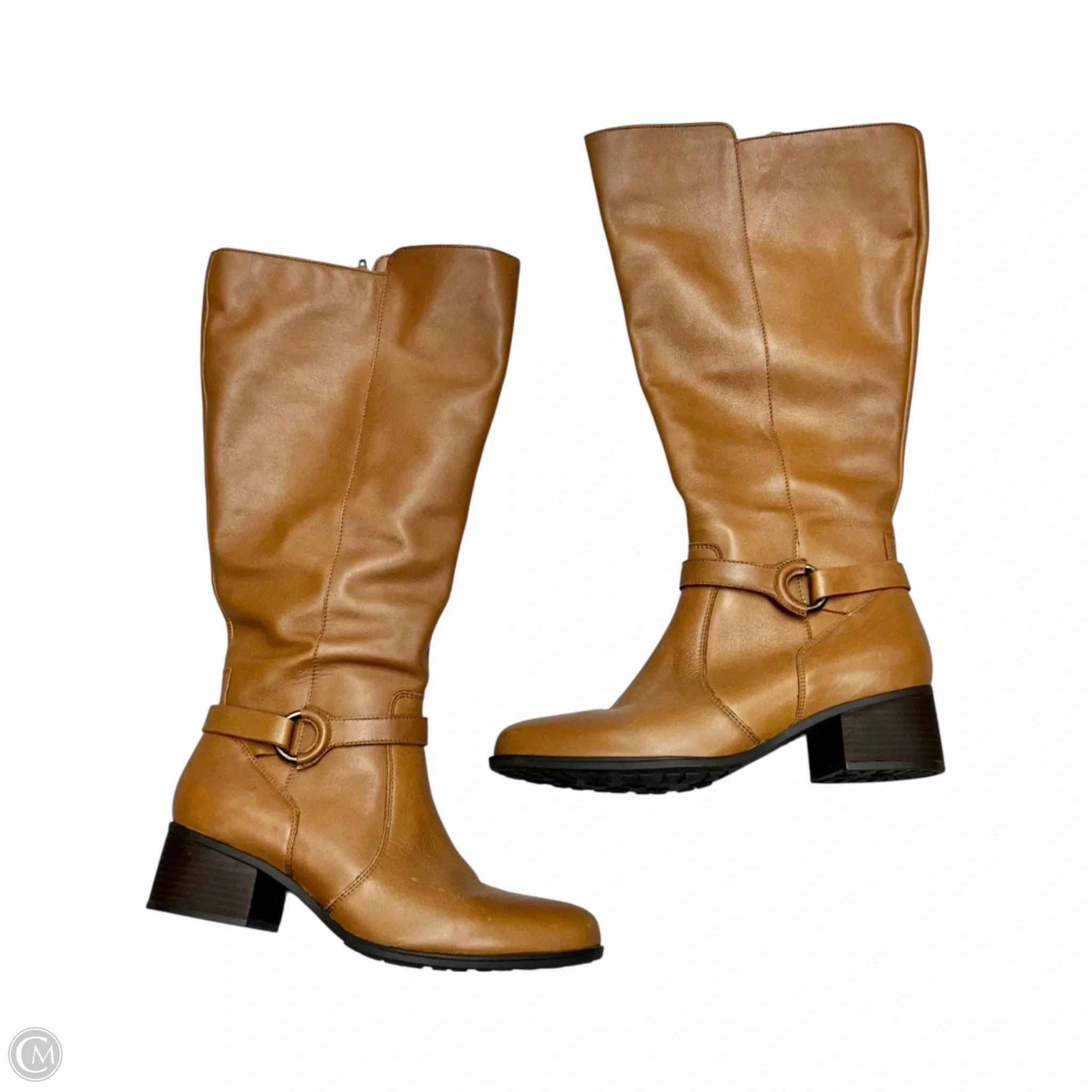 Boots Knee Heels By Naturalizer In Brown, Size: 9.5 abrasion resistant coating Shock Absorbing Daily Walks