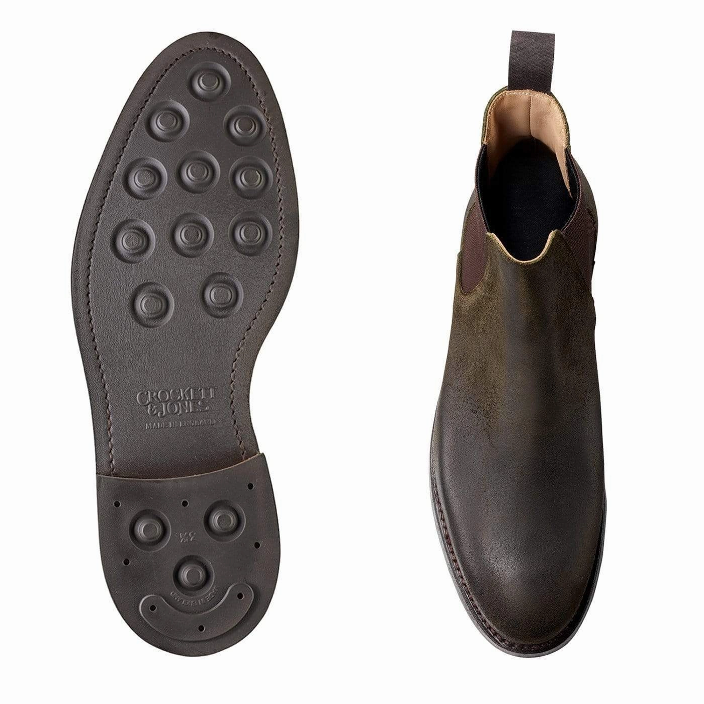 Low Profile Trail Exploration Chelsea 5 Green Rough-Out Suede