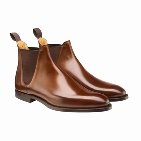 Heavy Duty Breathable Interior Chelsea 8 Dark Brown Burnished Calf