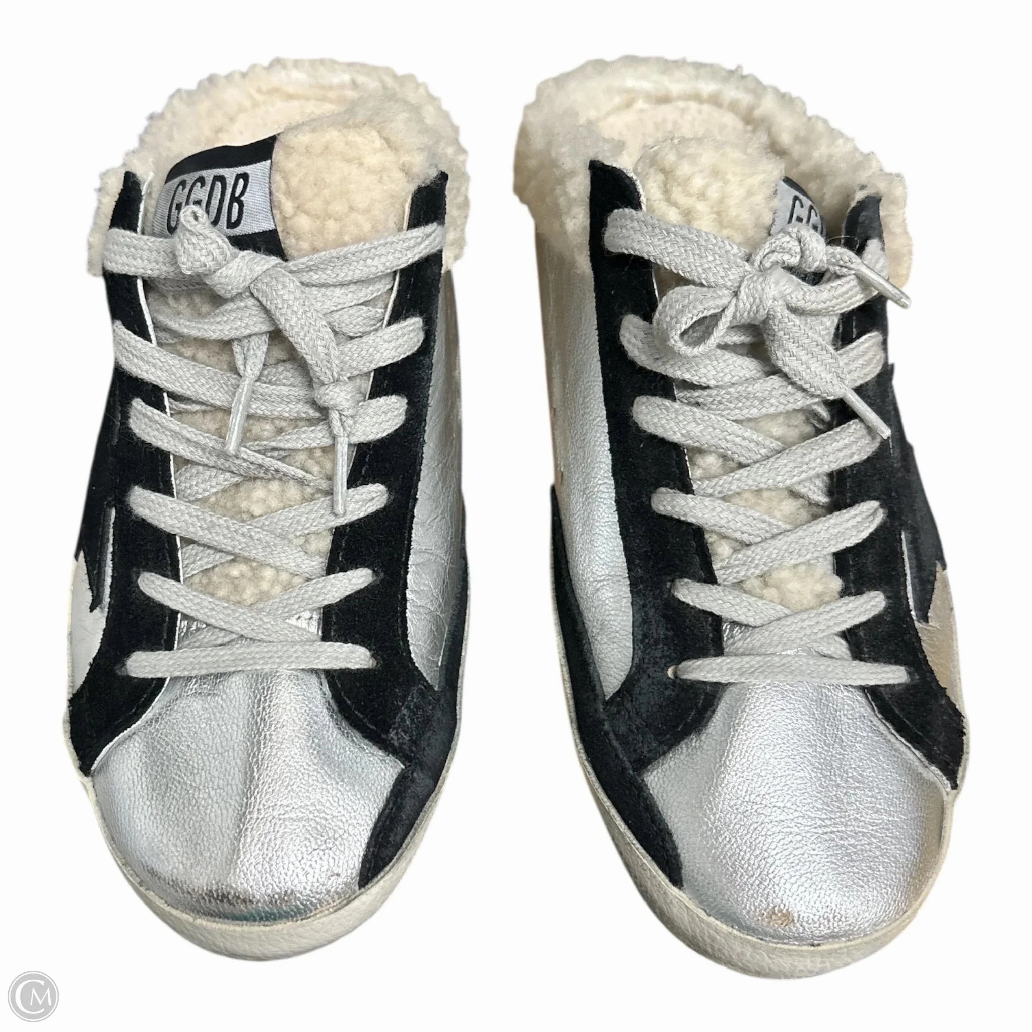 Memory Foam Casual Wear Deep Grip Shoes Luxury Designer By Golden Goose In Silver