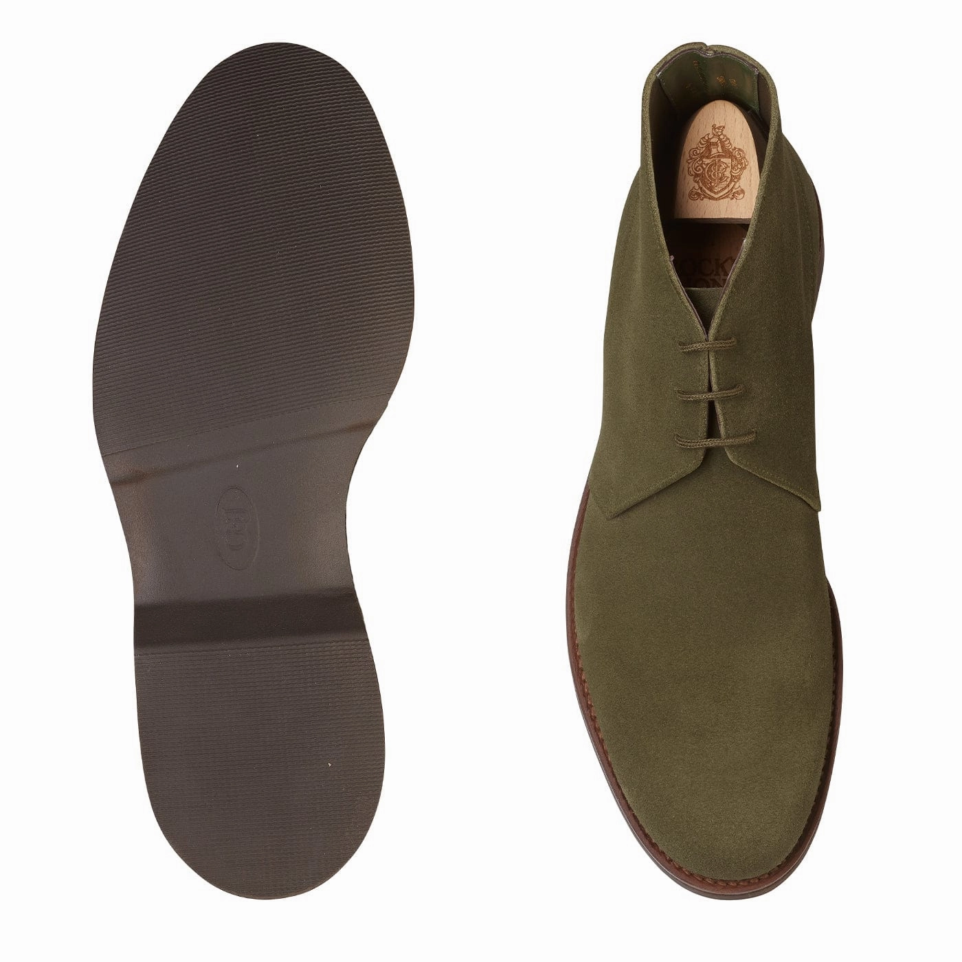 Chukka 4 Olive Reverse Butt Suede Cushion Collar