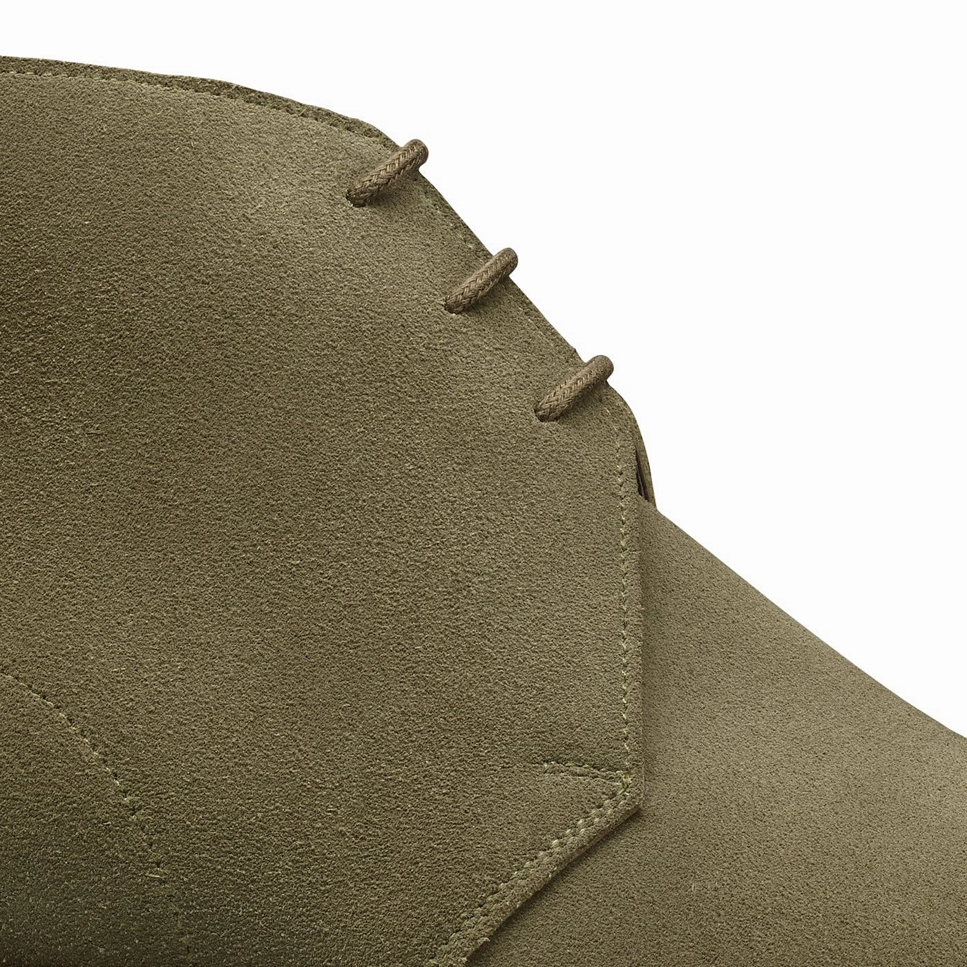 Good Grip british retro Chukka 4 Olive Reverse Butt Suede