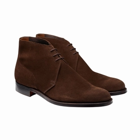 Breathable Cold Climate Chukka Dark Brown Suede