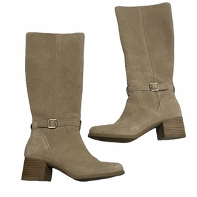 Thermal Core Functional Minimalist Boots Knee Heels By Koolaburra By Ugg In Tan, Size: 9.5