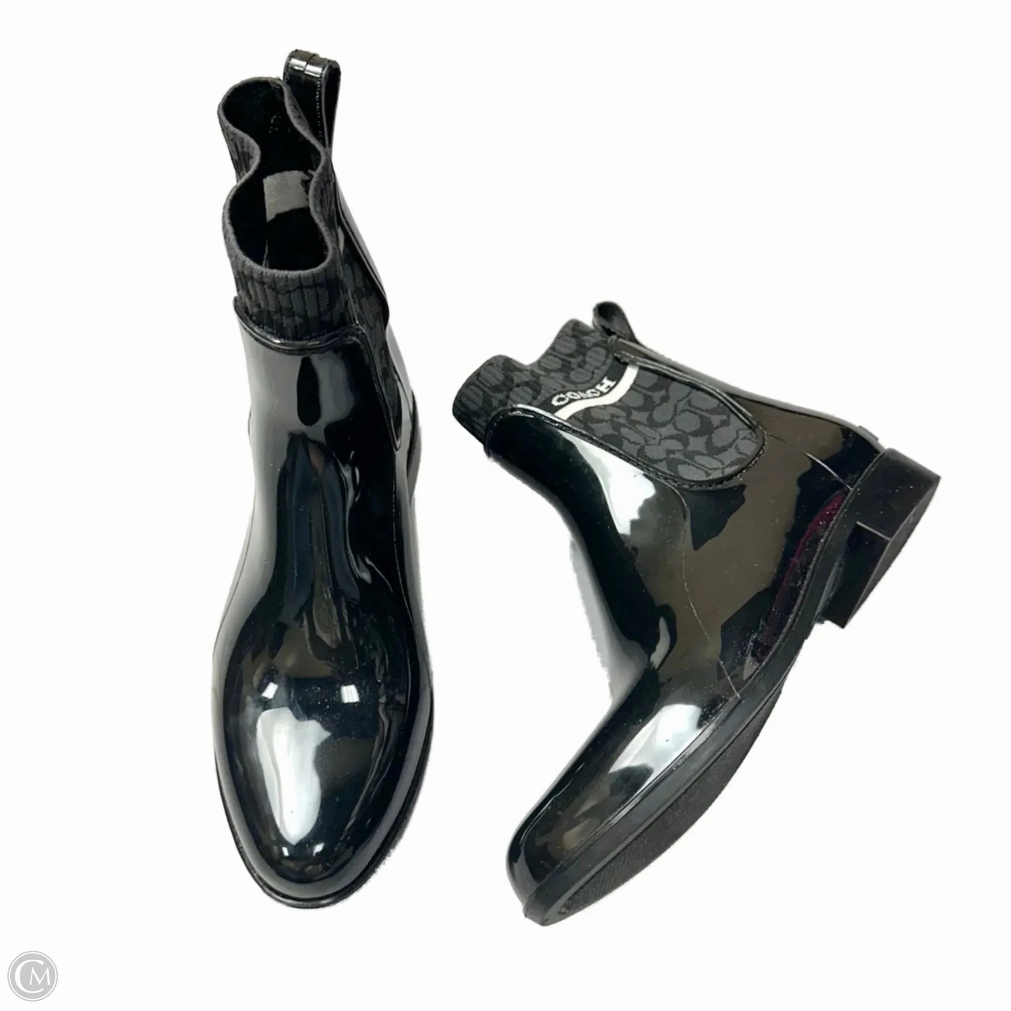 Boots Designer By Coach In Black, Size: 8 Slip Resistant Modern Commuters Zero Drop Platform