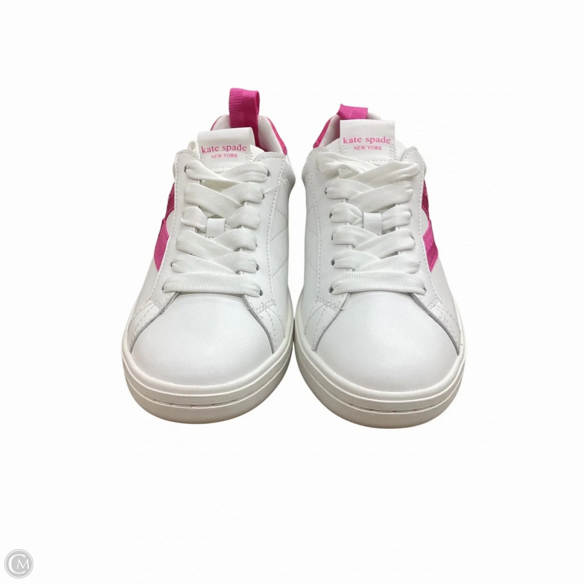 Crystal Glow Secure Fit Lacing System Shoes Designer By Kate Spade In Pink & White, Size: 6.5