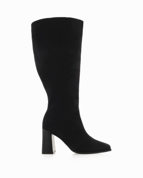 Elastic Material Cool Seasons CASTON EXTENDED CURVE - BLACK SUEDE