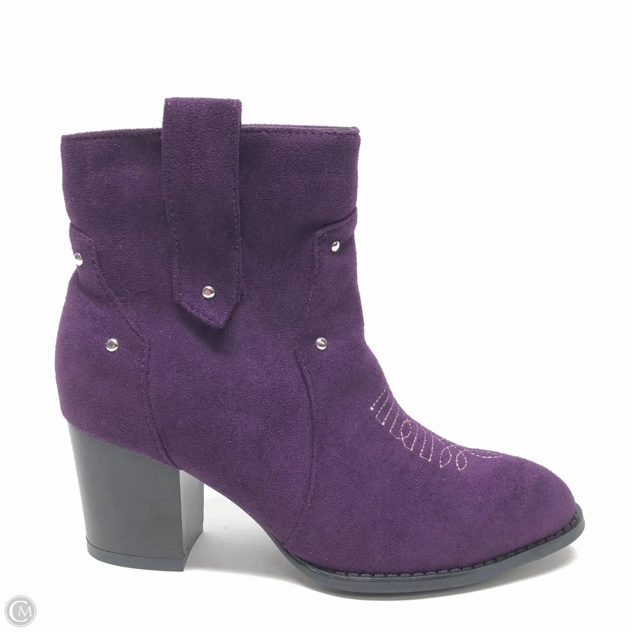 easy to remove Boots Western By Cmf In Purple, Size: 6