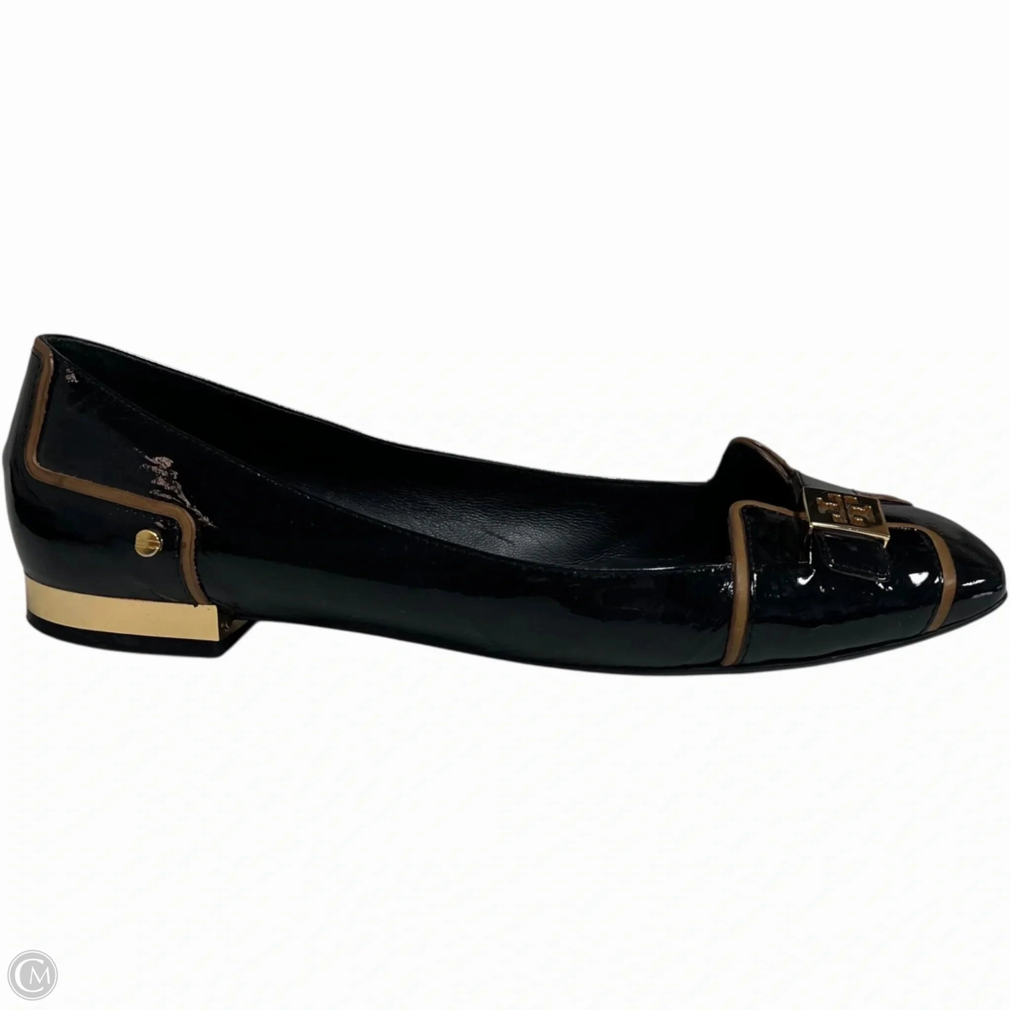 Kids Play Impact Resistant Heel Shoes Designer By Tory Burch In Black & Brown, Size: 9