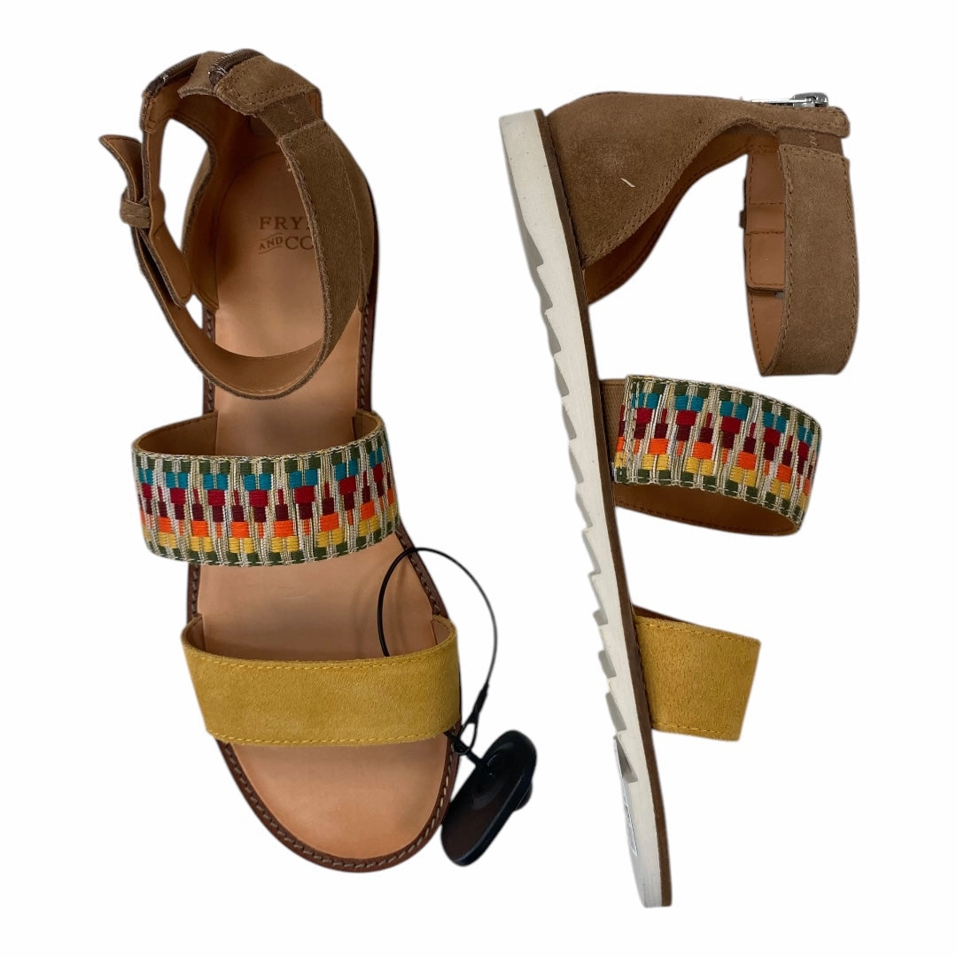 Rain Step Arch support Sandals Designer By Frye In Multi, Size:8