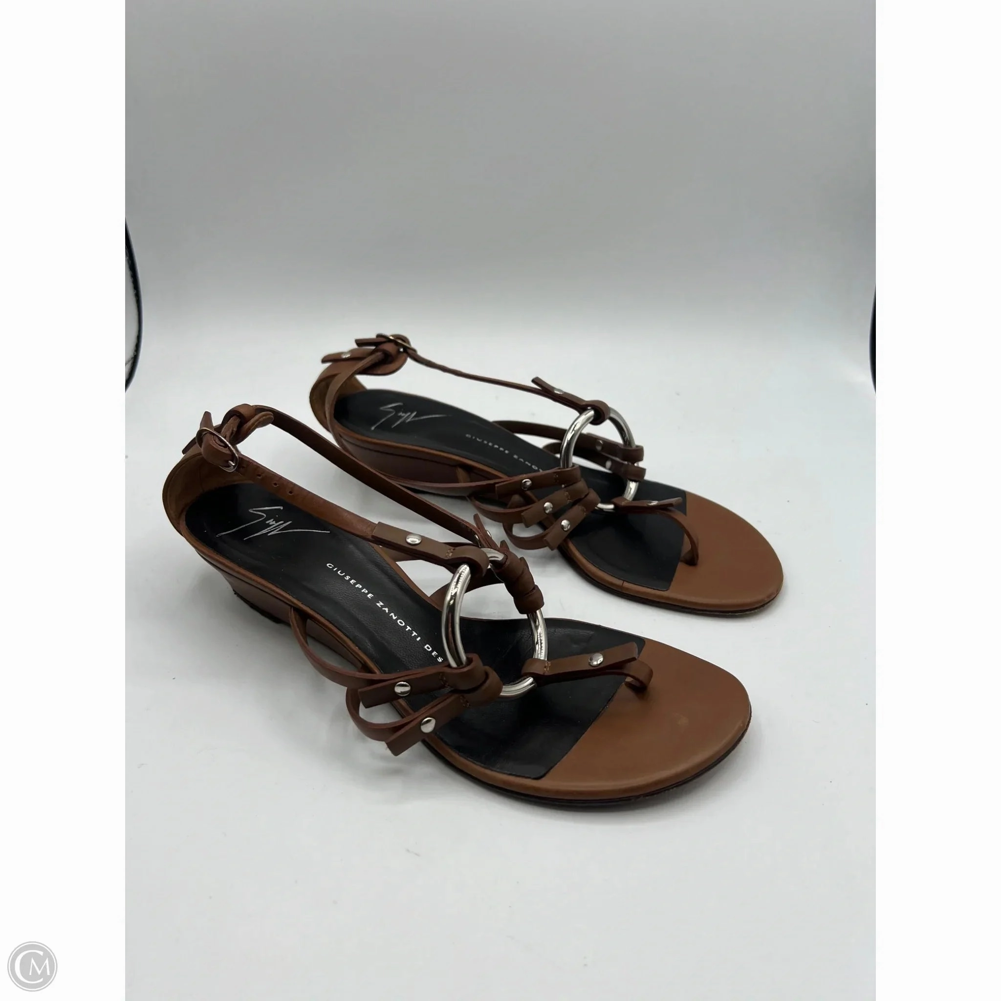 Cotton Touch Sandals Designer By Giuseppe Zanotti In Brown, Size: 7